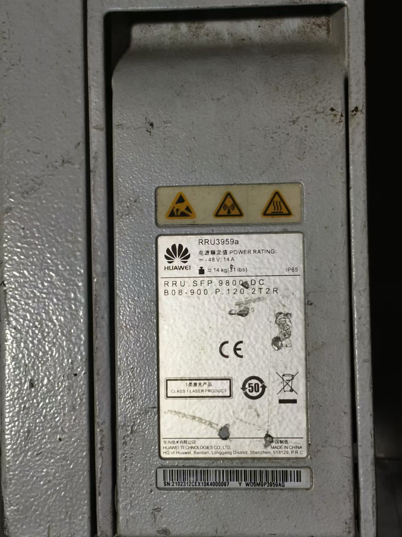 HUAWEI 02312CEX RRU3959a WD5M9P3959AG